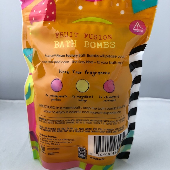 Suave Fruit Fusion Bath bombs new pack of 5 - Picture 2 of 5